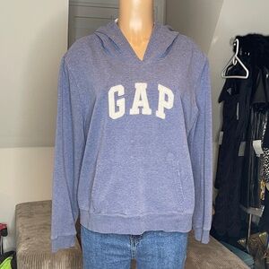 GAP Light Blue Hoodie with White Logo